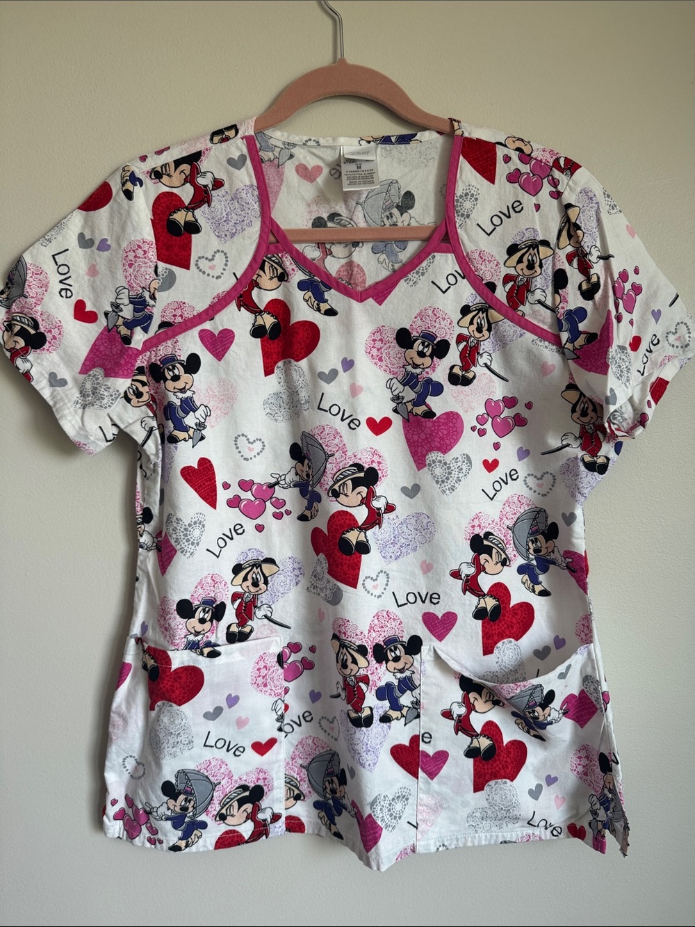 Mickey & Minnie Scrub Top